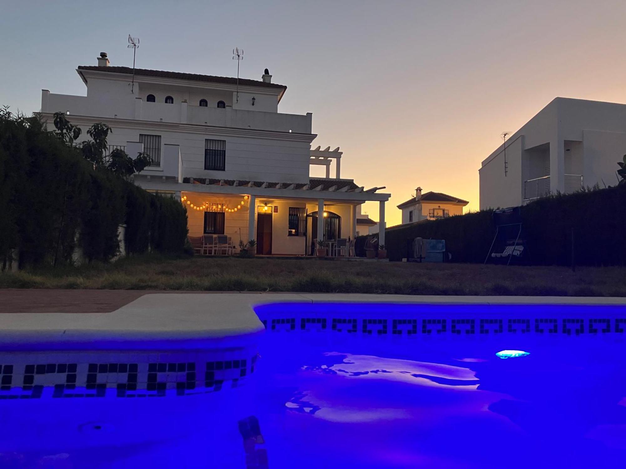 Holiday House With Private Pool, Costa De La Luz El Portil Luaran gambar