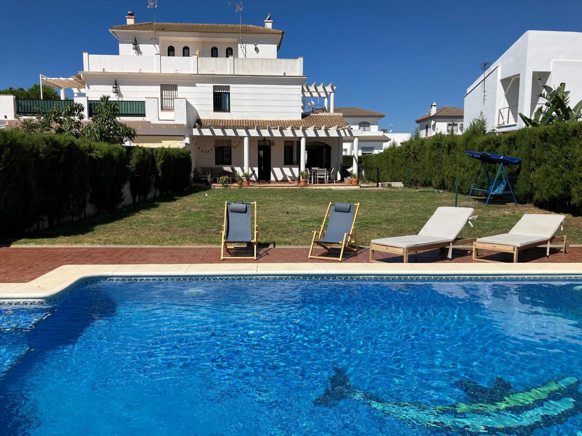 Holiday House With Private Pool, Costa De La Luz El Portil Luaran gambar